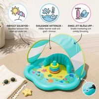SolSplash Babymatta — Uppblåsbar Vattenmatta med Solskydd