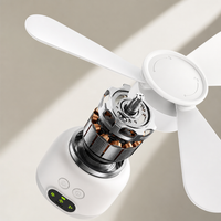 SilentBreeze Takfläkt — LED-ljus & 8000 mAh batteri