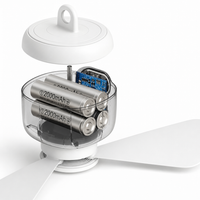 SilentBreeze Takfläkt — LED-ljus & 8000 mAh batteri