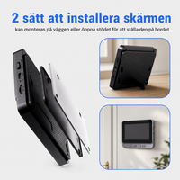SafeView Dörrkamera – Trådlös med 170° Vidvinkel & Skärm