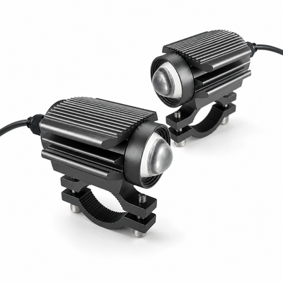 DualBeam Motorcykelstrålkastare – Vit/Amber LED för alla väder